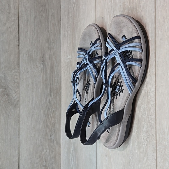 Skechers Womens Reggae Memory Foam Sandals Strappy shoes sz 9 - Picture 1 of 11